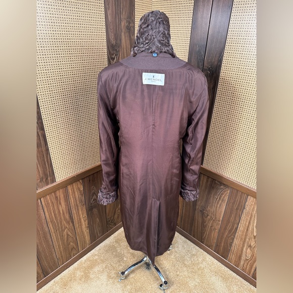 J. Mendel Paris Brown Cashmere & Persian Lamb Fur Coat Jacket Small - Picture 10 of 11